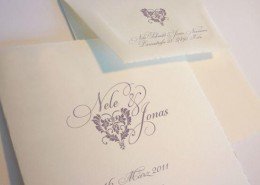 Büttenpapier, Hochzeitskarten, Herz, quadratisch, Hochzeitspapeterie Büttenpapier