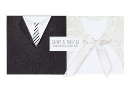 moderne Hochzeitskarte "Braut & Bräutigam", Hochzeitskarten Luxus