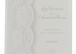 elegante Hochzeitskarte mit Spitze "Brautschleier", Hochzeitskarten elegant