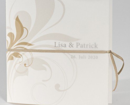 schöne Hochzeitskarte, Edelkarton, hochwertiges Transparent, Hochzeitspapeterie Transparent