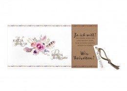 malerische Hochzeitskarte im Vintage-Look, Hochzeitskarten Vintage bestellen
