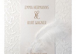elegante Hochzeitskarte mit ausdrucksstarker Prägung, Hochzeitspapeterie Düsseldorf