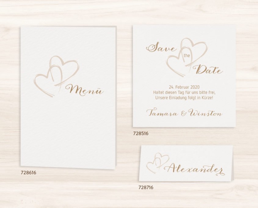 »Herz aus Gold« ⋆ Frese Hochzeitskarten Düsseldorf