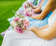 Brautjungfern Blumen Hochzeit Rosa