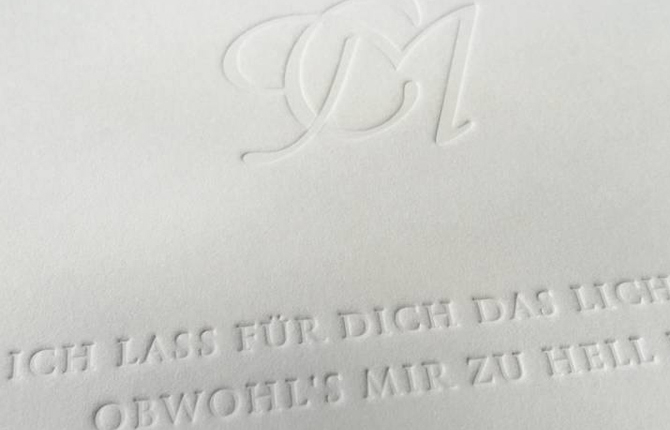 Buchdruck, Letterpress, Hochzeitspapeterie