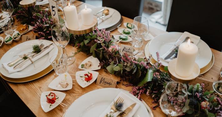 Vintage Hochzeit Location Innen Tisch