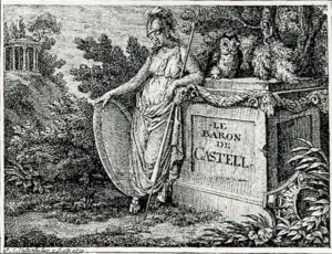 Visitenkarte Besuchskarte Baron von Castell