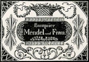 Visitenkarte Besuchskarte Bankier Mendel