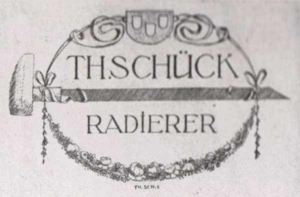 Visitenkarte Besuchskarte Th. Schück