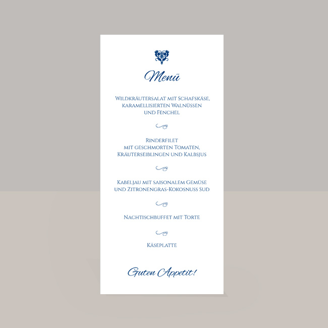 Hochzeit Menükarte Buettenpapier