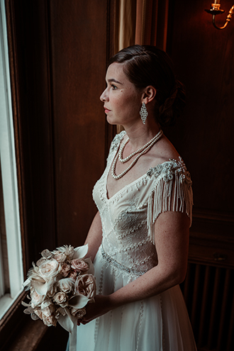 braut kleid art deco hochzeit