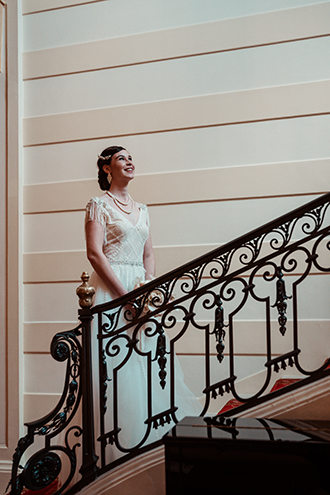 braut kleid art deco hochzeit