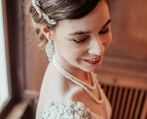 braut make up wasserwelle art deco hochzeit