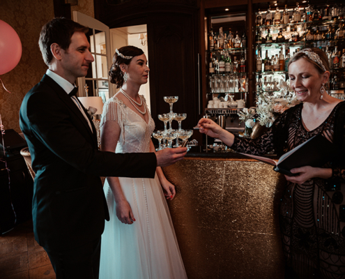 trauritual paar art deco hochzeit