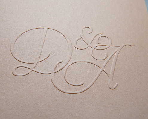 hochzeit prägung initialen