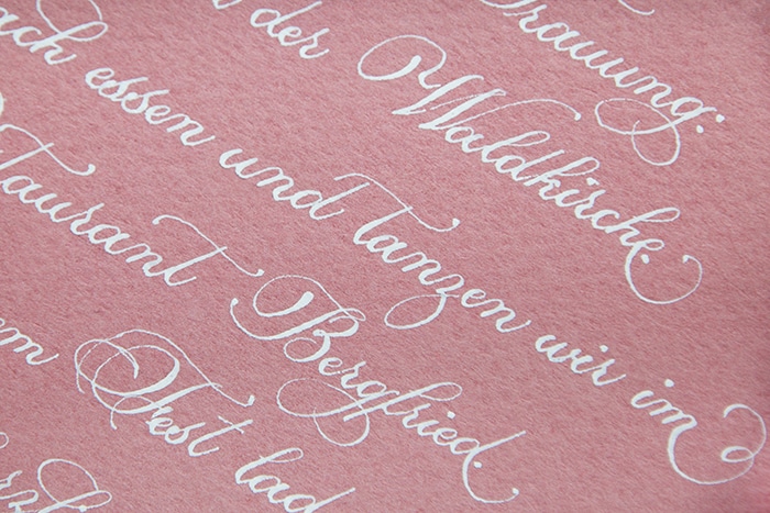 kalligraphie hochzeit liebe brief